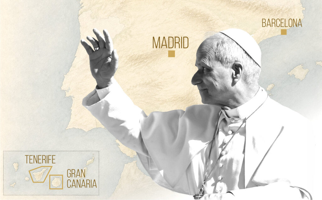 Mapa de la visita del Papa a España en 2026: recorrido completo, ciudades y buscador de actos