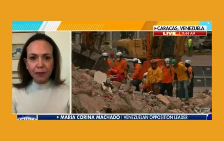 María Corina Machado confirma su retorno a Venezuela para liderar el apoyo tras los fuertes terremotos