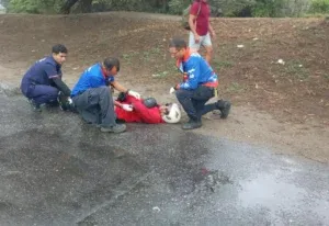 Motorizado quedó lesionado en colisión vehicular en Puerto Cabello