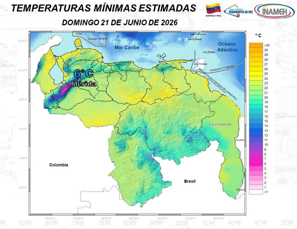 Nubosidad, lluvias y actividad eléctrica: el pronóstico del Inameh para este #21Jun