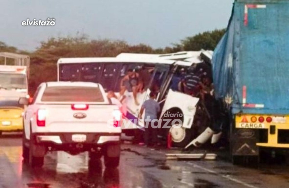 Nueve fallecidos y múltiples heridos deja colisión en Anzoategui entre una gandola Mack y autobús Encava