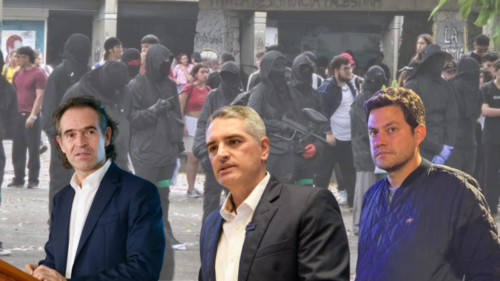 'Quieren matar a miembros de la fuerza pública': autoridades de Medellín tras disturbios protagonizados por 'capuchos' en la Universidad de Antioquia