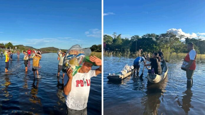 Río Orinoco inunda sector y pista de aterrizaje en La Esmeralda, capital del Alto Orinoco