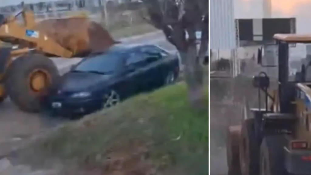 Video de 'bárbaro' al volante: manejó una retroexcavadora, estrelló siete carros y dejó dos heridos tras 'festejar' el triunfo de Argentina