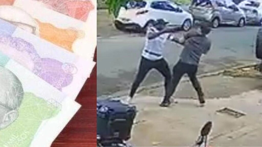 Video del momento exacto cuando robaron con pistola a un hombre luego de salir de un banco en Cali: la víctima llevaba más de 30 millones de pesos