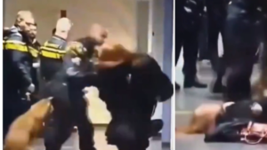 Video muestra a una mujer embarazada siendo derribada por la Policía en Países Bajos: cayó al suelo tras la agresión