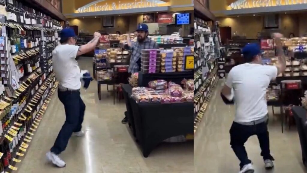 Video muestra violenta pelea entre un colombiano y un mexicano en supermercado de Los Ángeles durante el Mundial
