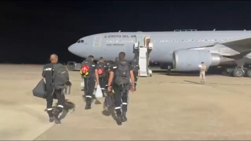 Vuela a Venezuela un avión militar de España con efectivos de emergencias y rescate