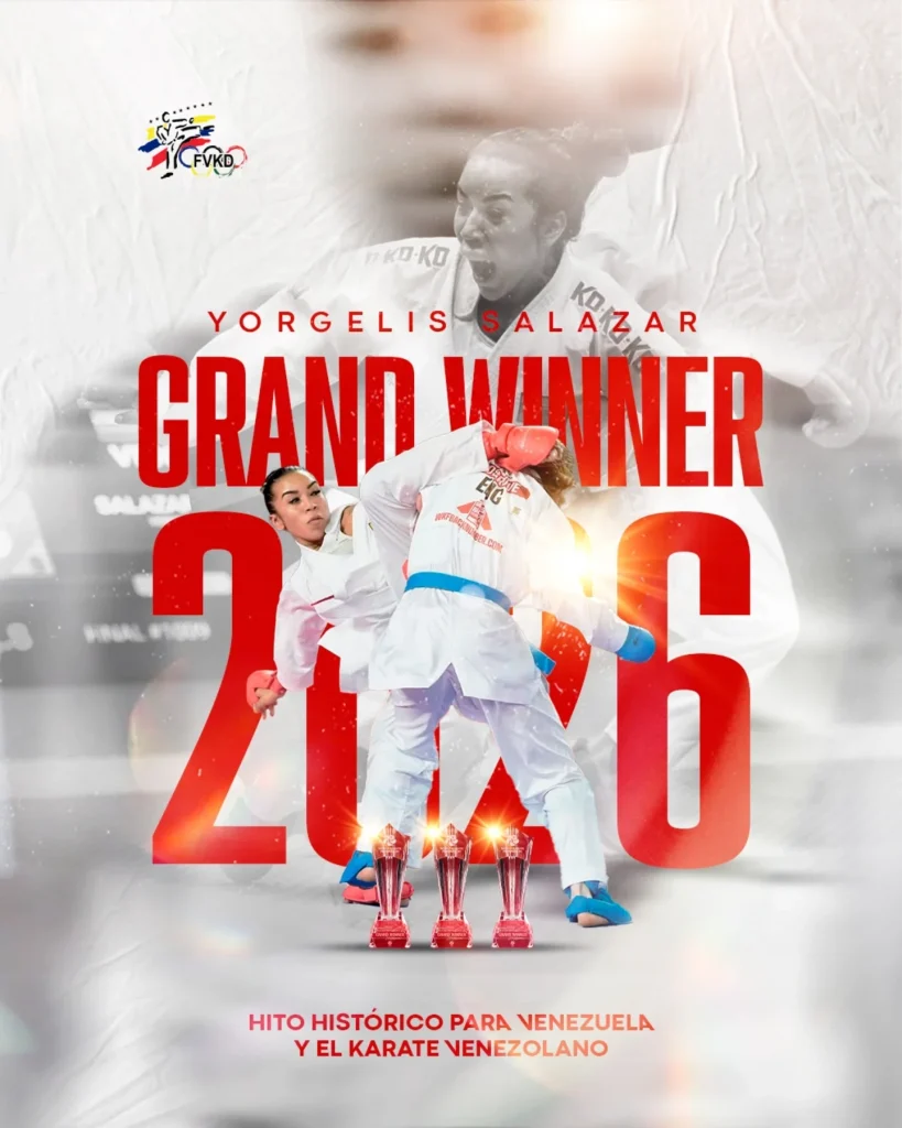Yorgelis Salazar se consagra «Grand Winner» de la Liga Mundial de Karate por tercer año consecutivo