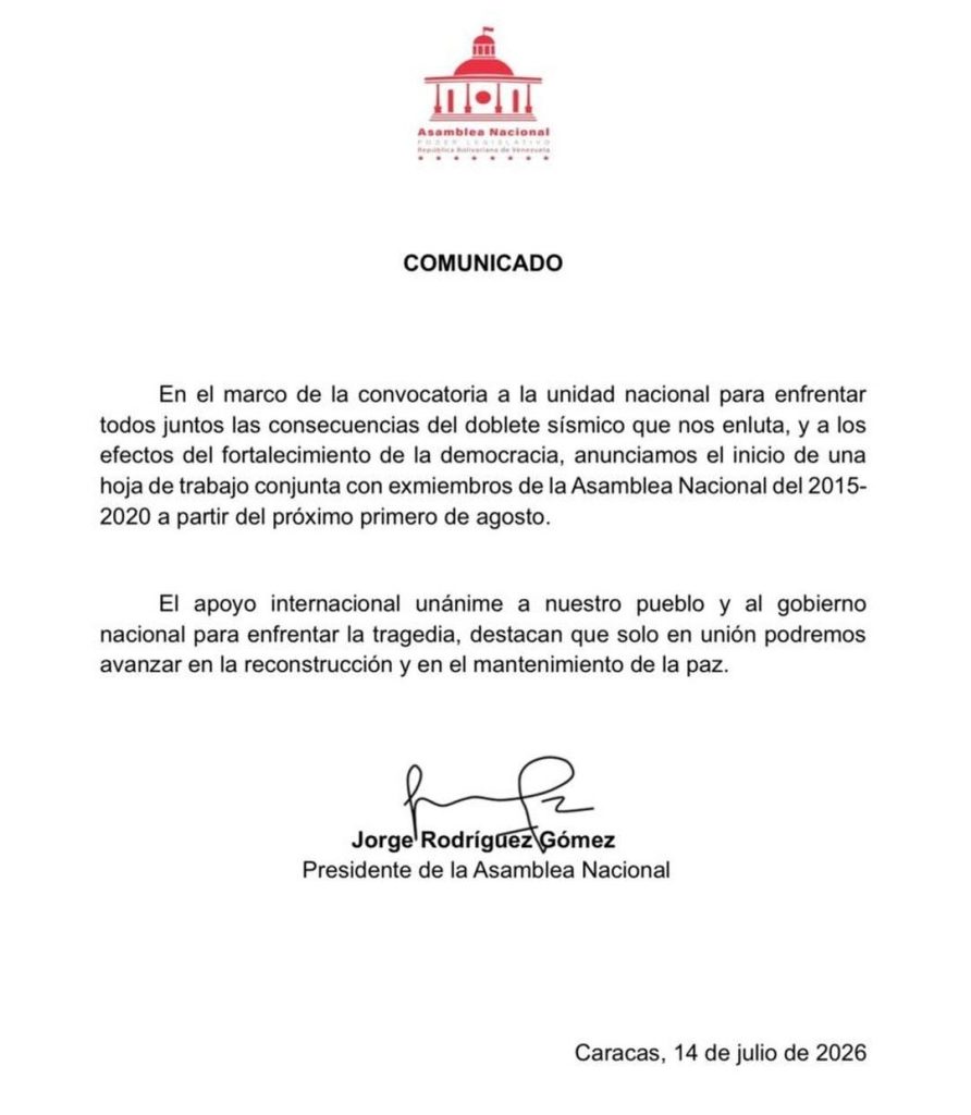 AN iniciará hoja de trabajo conjunta con exparlamentarios del período 2015-2020