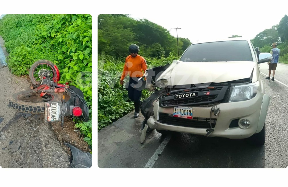 Accidente en la carretera nacional a la altura de Puerto Píritu deja un hombre de 27 años lesionado