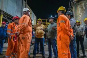 Autoridades mineras supervisan avances operativos en la Planta Revemin de Minerven