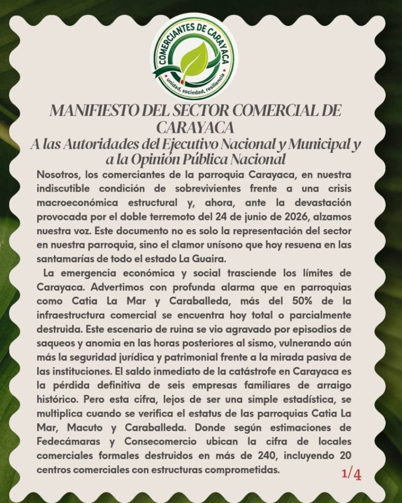 Comerciantes de Carayaca exigen medidas y presentan propuestas para la reactivación económica