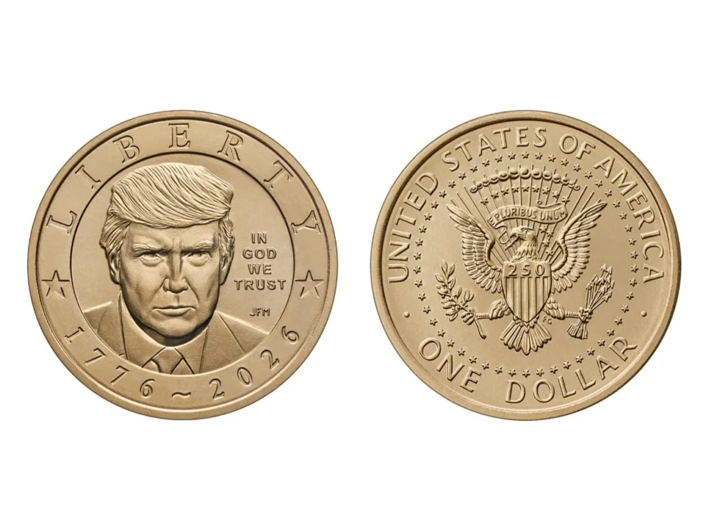 Con el rostro de Trump: EEUU presenta moneda de oro de un dólar para celebrar sus 250 años de independencia