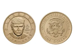 Con el rostro de Trump: EEUU presenta moneda de oro de un dólar para celebrar sus 250 años de independencia