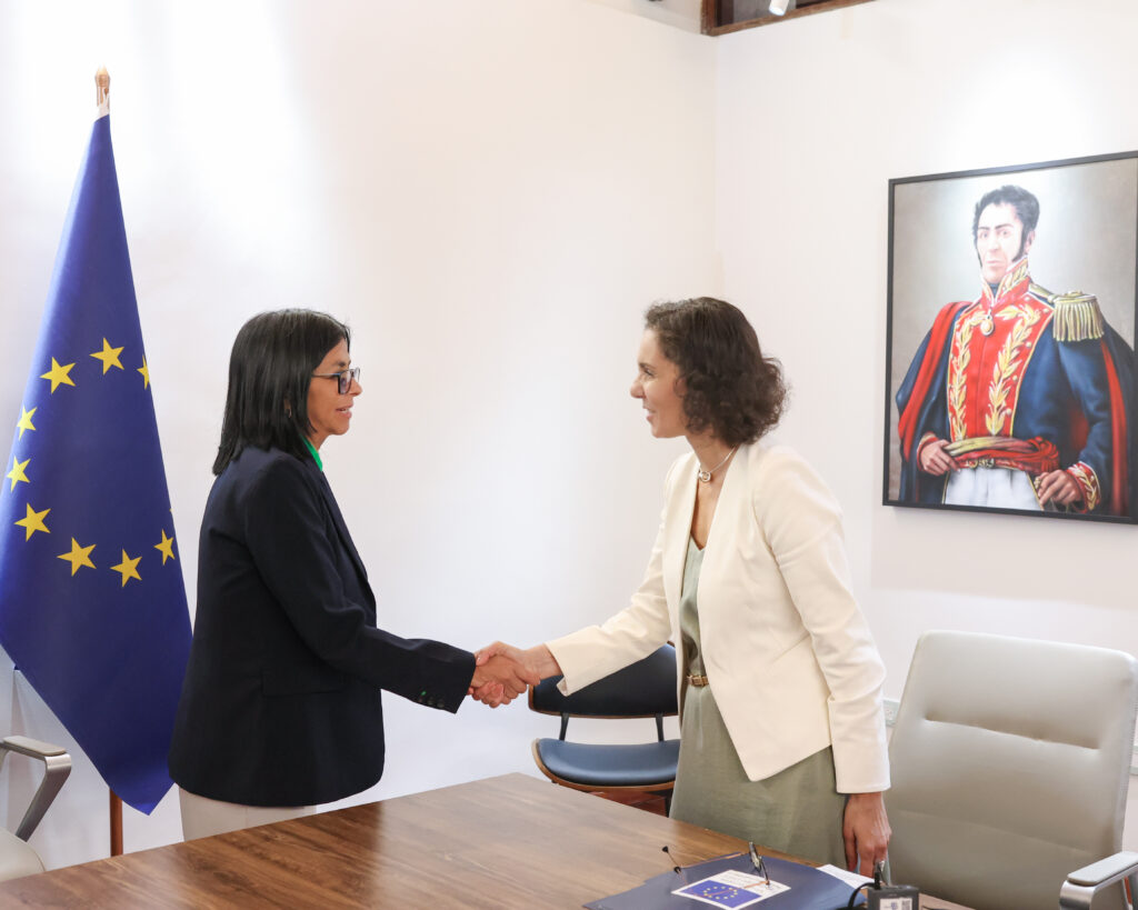 Delcy Rodríguez y la Comisaria Europea de Preparación, Gestión de Crisis e Igualdad Hadja Lahbib coordinan plan post-terremoto - AlbertoNews