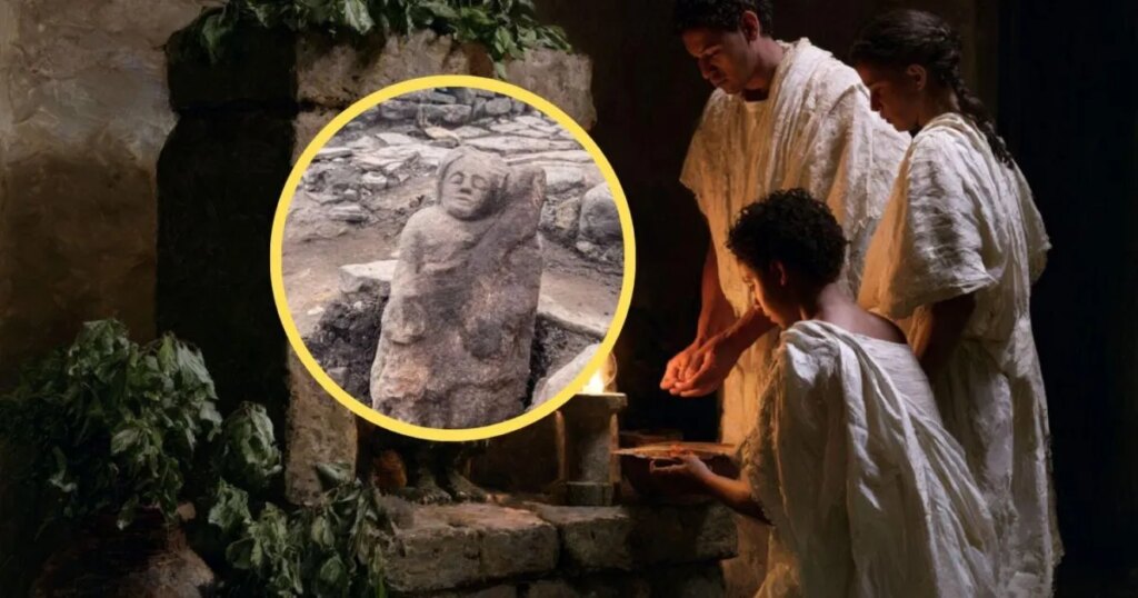 Descubren bajo el cuartel romano de Vindolanda la primera estatua de un espíritu guardián: 1.600 años vigilando en silencio