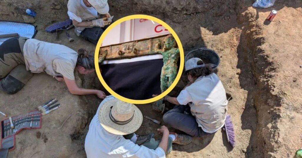 Descubren en Casas del Turuñuelo un carro de bronce único que prueba el comercio de lujo entre Tarteso y los etruscos hace 2.500 años