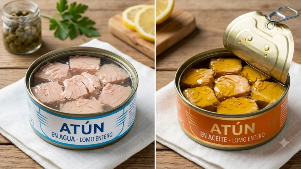 Diferencia entre atún en agua y atún en aceite: ¿cuándo usar cada uno?