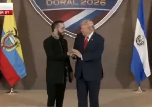 Donald Trump recibe a Nayib Bukele en la Oficina Oval de la Casa Blanca