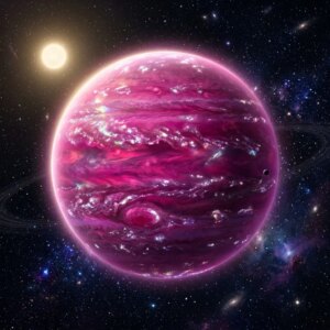 El James Webb desvela el asombroso secreto del ‘Planeta Rosa’: nubes de sal cristalizada