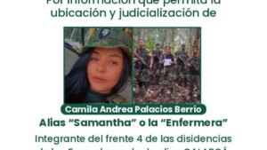 Ella es la disidente y vocera de uno de los frentes subversivos autores de masacres, secuestros y desplazamientos en Antioquia: ofrecen recompensa