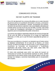Funvisis descarta alerta de tsunami en el estado La Guaira