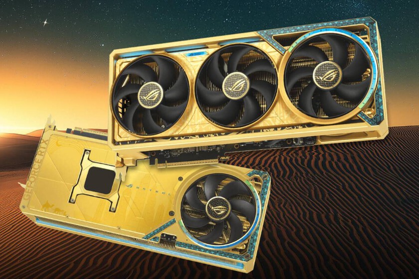Han encontrado una RTX 5090 dorada firmada por el CEO de Nvidia en una tienda de informática y es tan cara como te imaginas
