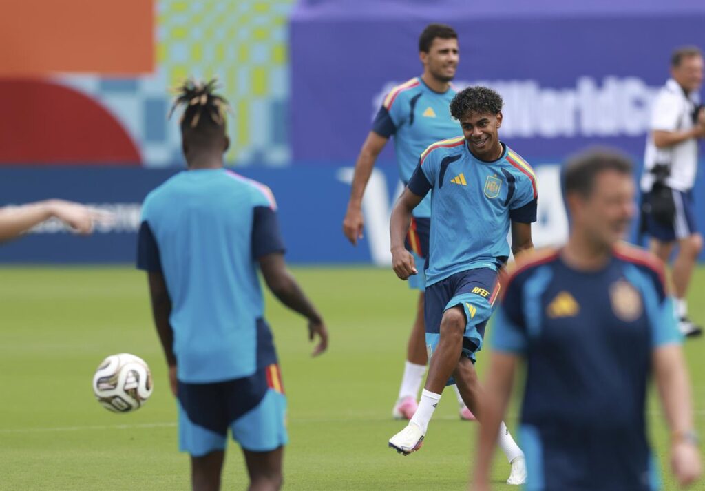 La selección española suspende por protocolo de tormentas su entrenamiento en Nueva Jersey el día antes de la final