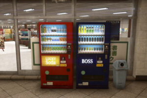 Las máquinas de refrescos como herramienta de diseño de videojuegos y disfraces de tiendas de RPG