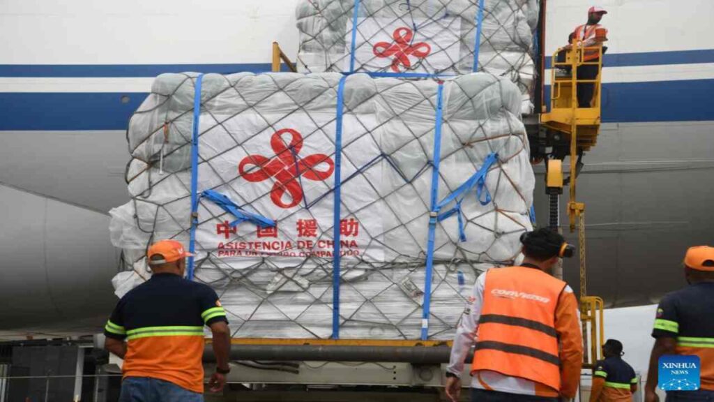 Llega a Venezuela primer lote de ayuda humanitaria china tras los terremotos