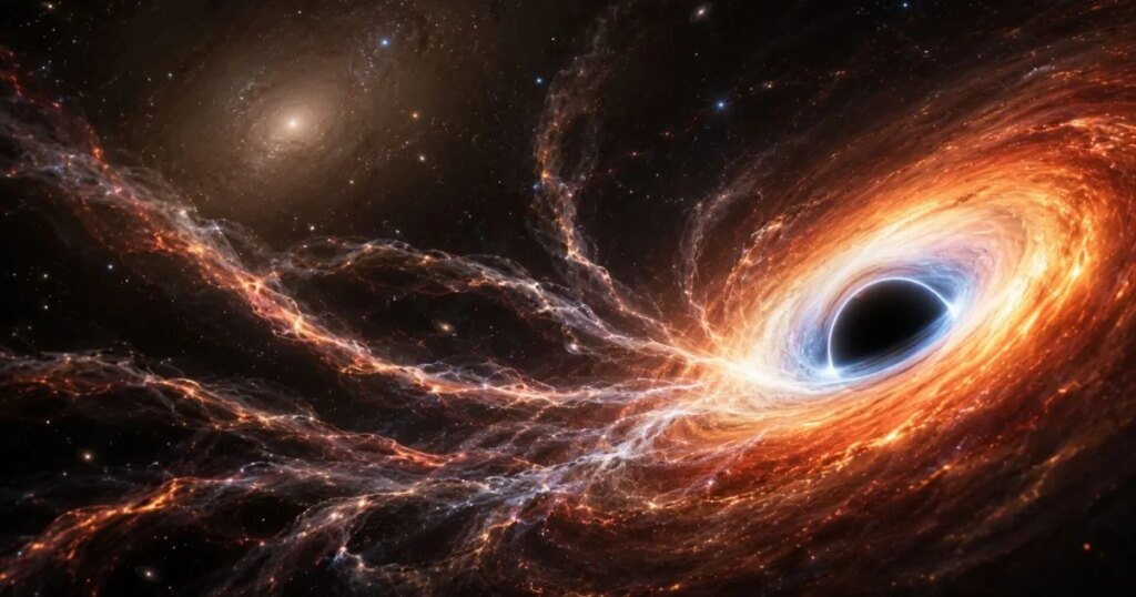 Logran ver cómo se alimenta un agujero negro supermasivo gracias al telescopio espacial James Webb