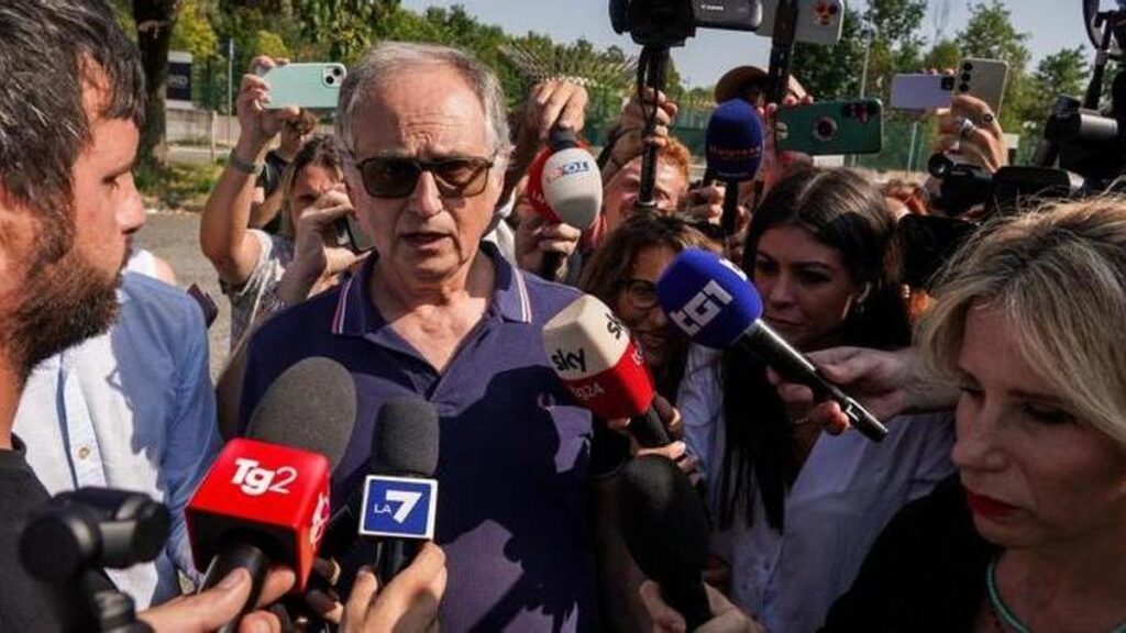 El joyero Mario Roggero, a su llegada a la prisión de Milán donde cumplirá su condena.
