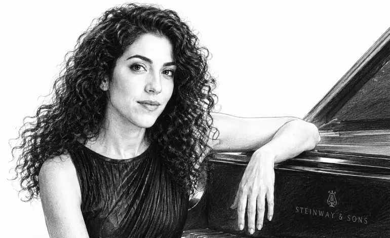 Dibujo a lápiz que muestra a la cantante brasileña Roberta Sá