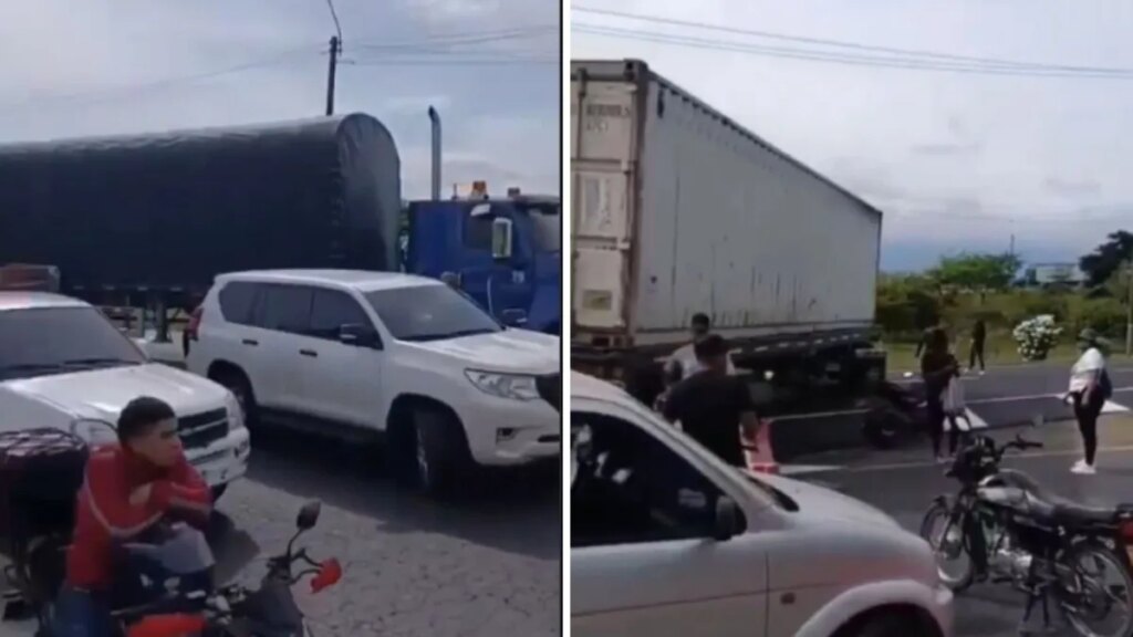 Nuevo bloqueo en la vía Panamericana: comunidades de Santander de Quilichao, en el norte del Cauca, cerraron el paso de Popayán a Cali