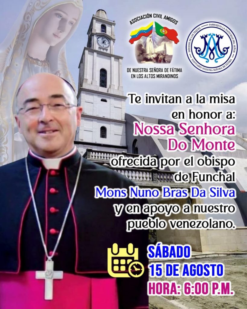 Obispo de Portugal ofrecerá misa en los Altos Mirandinos en honor a víctimas del terremoto