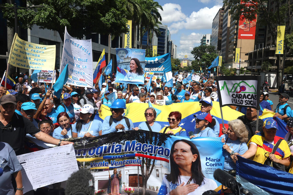 Partido de María Corina Machado se moviliza en Caracas tras 2 años de las elecciones