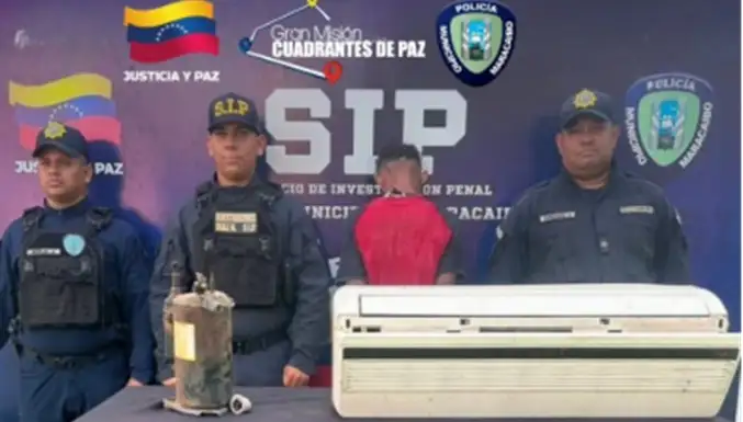Polimaracaibo detiene a hombre por hurto de aire acondicionado