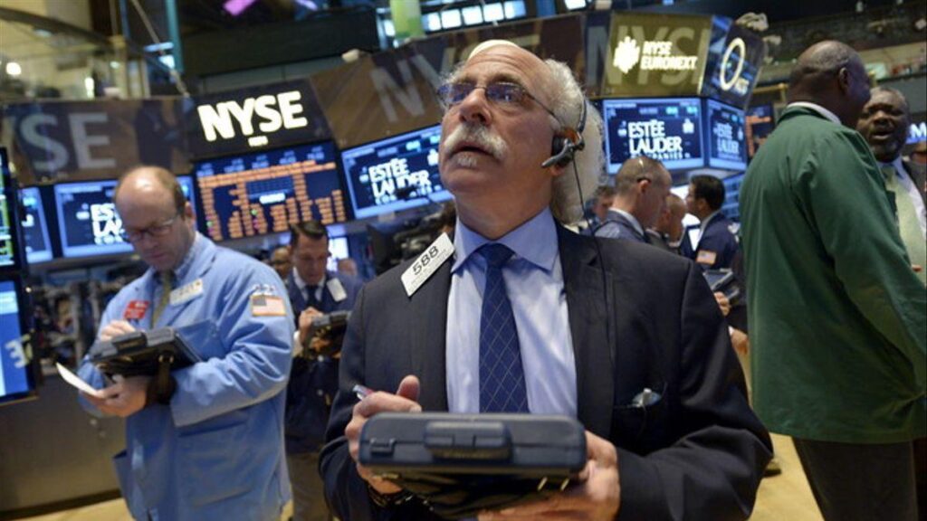 Un operador de Wall Street, bolsa de valores de Nueva York.