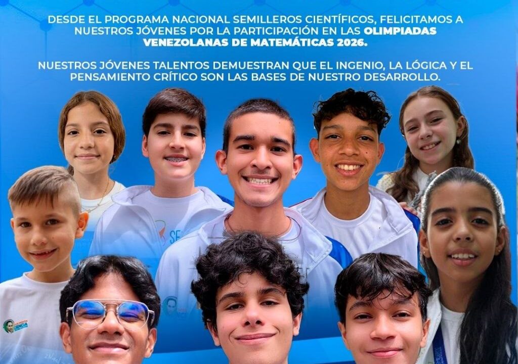 Venezuela celebra éxito de Semilleros Científicos en Olimpíadas de Matemáticas